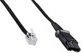 Plantronics U10P-S Headset Cable, coil cord to QD modular plug