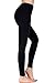 Oalka Women Yoga Pants Workout Running Leggings Black L