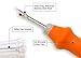 Premium Ergonomic Seam Ripper Tool | Stitch Remover Tool | Works as Clothing Tag Remover for Embroidery, Quilting and Sewing Seam Cutter Hem Puller Stitch Ripper (Orange)