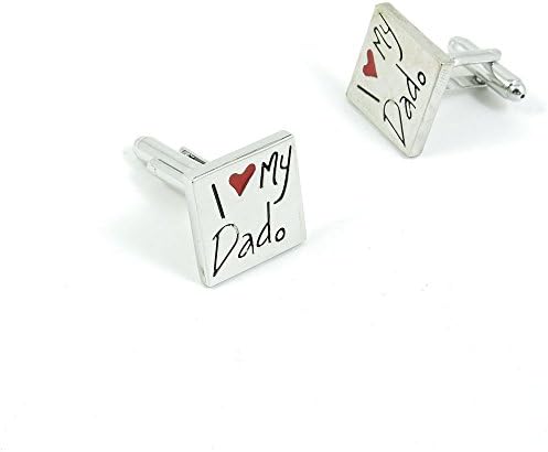 5 Pairs Cufflinks Cuff Links Fashion Mens Boys Jewelry Wedding Party Favors Gift RGQ041 I Love My Dad Square