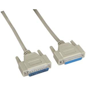 6Ft DB25 M/F Serial Cable 25C Straight