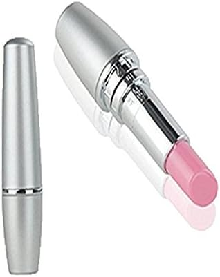 Womens Sexy Toy Lipstick Mini Portable Massager Waterproof Electric Wireless Bullet Massager Powder Wand Massagers (Silver)