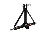 3 Point 2" Receiver Trailer Hitch Tow Cat 1 Drawbar Adapter for Compact Sub-Compact Tractors BX Kubota, John Deere, LM25H WLM Tractor, NorTrac, Kioti, Yanmar, Cat