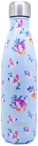 Kelton Vacuum Insulated Stainless Steel Water Bottle with Free Travel Pouch - Ideal to Store Water, Coffee, Tea, Juice, for Gym, Sports & Office (Floral Blush)