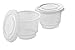 Set of 50 Reusable & Disposable 8oz Parfait Snack Container Plastic Dessert Cups w/ Flat Lids (No Holes)