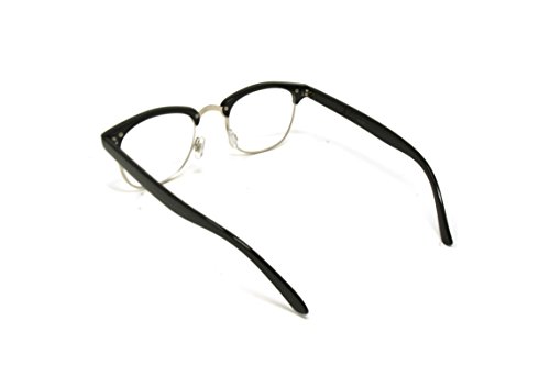 ColorViper basic square reader Unisex Reading Glasses (club master shiny black silver, 2.75)