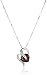 Amazon Essentials 10k White Gold Garnet and Diamond Accent Heart-Shape Pendant Necklace, 18