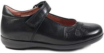 Petasil Bonnie G Width Black Leather Girls Mary Jane School Shoes