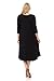 Pastel by Vivienne Women's A-Line Swing Midi Dress Plus Size Casual Curvy Formal 3X-Large Black