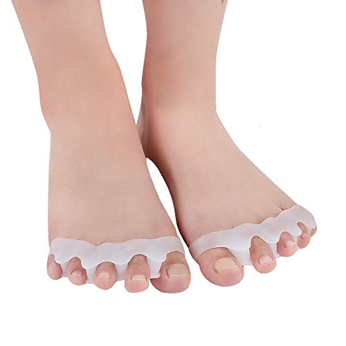 Toe Separator, Toe Stretchers, Bunion Corrector Pads, Bunion Support Toe Straightener, Soft Silicone Splint for Overlapping Toes Straightener, Easy Wear in Shoes