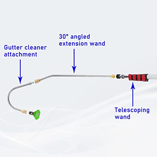 M MINGLE Telescoping Pressure Washer Wand, 20 Feet Aluminum High Power