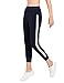 SweatyRocks Women's Drawstring Waist Striped Side Jogger Sweatpants with Pockets (Small, Navy#1)
