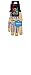 Kinco - Kid's Lined Premium Pigskin Leather Work and Ski Gloves, Heatkeep Thermal Insulation, Otto Striped Canvas, Fitted Knit Wrist, (Style No. 1927KW)