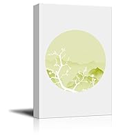 Canvas Wall Art Circular Pattern Landscape Canvas Prints Home Artwork Decoration for Living Room,Bedroom - 12x18 inches