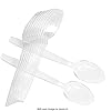 Clear Plastic Spoons | Heavy Duty Clear Plastic teaspoon (Pack of 50) Tableware and Dinnerware, Transparent in colour