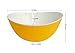48-oz Pasta/Salad Bowls,Set of 4,Unbreakable Plastic and Wavy Rim,2-Tone,Orange and White,Honla