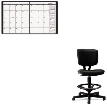 KITAAG7026005HON5705SB11T - Value Kit - The HON Company HON Volt Task Stool | SofThread Leather, Black (HON5705SB11T) and At-a-Glance Recycled Monthly Planner (AAG7026005)
