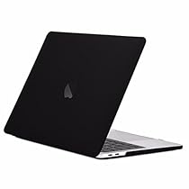 TOP CASE - Macbook Pro 13 Case 2016, Rubberized Matte Hard Case Cover for MacBook Pro 13-inch A1706 / A1708 with / without Touch Bar ( Release Oct 2016 ) - Black