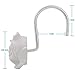 Amazer Shower Curtain Hooks Rings, Metal Decorative Resin Hooks Shower Curtain Rings for Bathroom Shower Rods Curtain and Liner, White Rose, 12 PCS