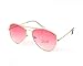 Aviator Style Unisex Sunglasses - Pink Lens - UV400 Protection | Designer Unisex Shades