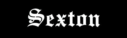 Sexton Family Sticker Decal Bumper Window Laptop Old English Font White