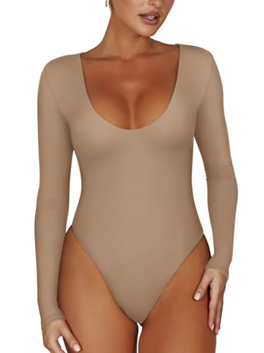 REORIA WOMEN’S FALL SEXY CASUAL SCOOP NECK LONG...