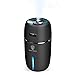 Epoch Making USB Car Humidifier, 200 Milliliter Mini Portable Humidifiers Air Purifier with 7 Colors LED Night Light, Quiet Operation, Adjustable Mist Modes for Travel Home Baby Office Car (Black) primary