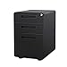 DEVAISE 3-Drawer Mobile File Cabinet with Anti-tilt Mechanism,Legal/Letter Size,Black