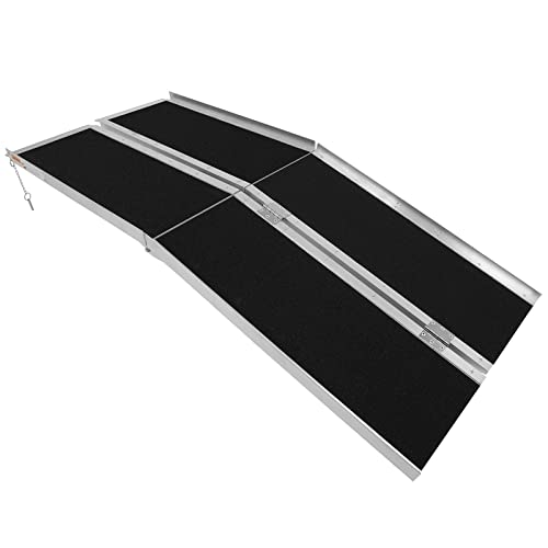 SCITOO Door Threshold Ramp 4" Rise Aluminum Mobility Entry Ramp for Doorways Ra…