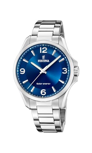 Herrenuhr Analog Solar aus Edelstahl 316l Silberfarben