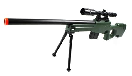 velocity airsoft l96 aw spring airsoft gun (od green), full scale, heavyweight sniper rifle fps-300, powerful bolt action(Airsoft Gun)