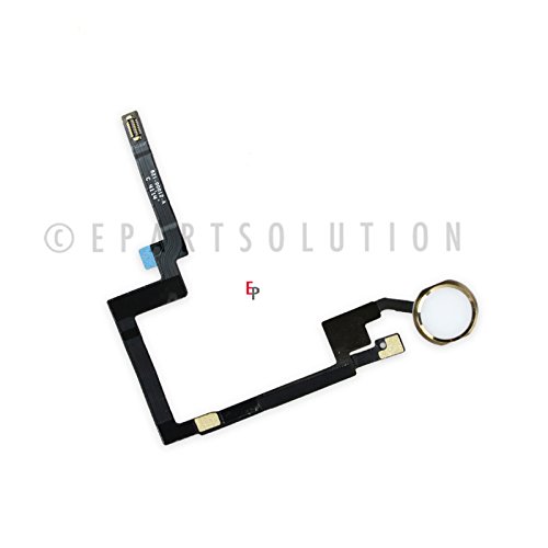 ePartSolution_iPad Mini 3 A1599 A1600 Home Button Module Flex Cable Fingerprint Sensor Flex Menu Key Gold Replacement Part USA Seller