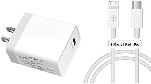 30W High Power Fast Charger Power Supply Adapter + Type USB C to Lighning Cable [ Apple MFi Certified ] for New iPhone 12/12 Max / 12 Pro Mini SE 2 11 8 7 Plus Max XS X iPad Pro 12.9 11