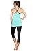 icyzone Women Workout Yoga Spaghetti Strap Racerback Tank Top with Built in Bra (M, Florida Keys)
