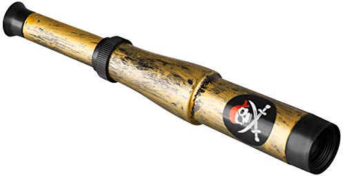 Balinco Piratenset 5-teilig bestehend aus Säbel + Augenklappe + Goldener Ohrring + Fernrohr + Totenkopfbeutel - Kostüm… – Bild 6