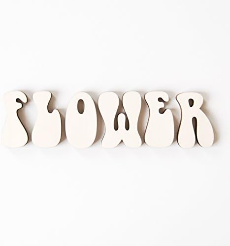 ONEOFF TOYS 15 LETTERS OF YOUR CHOICE Block letters Uppercase SEVENTIES beautiful letter in natural poplar wood laser-cut H: 50 cm