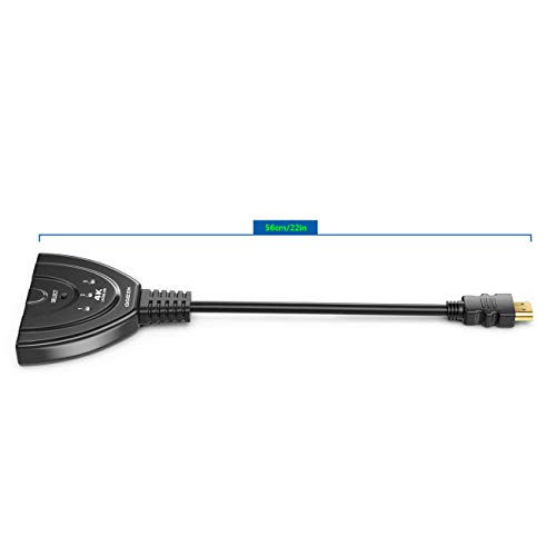 image for 3 Port HDMI Switch, QGECEN High Speed HDMI Switcher Splitter 3 IN 1 Ou