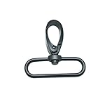 Generic Black 2" Inside Diameter Oval Ring Lobster Clasp Claw Swivel for Strap Pack of 6