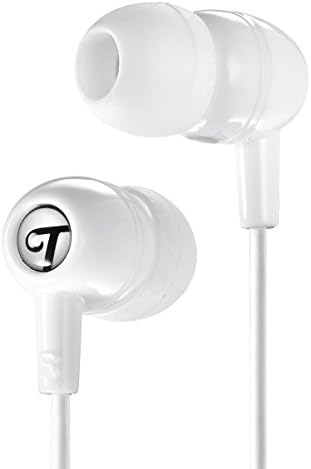 Titus Audio Symphony Line Moto Basic Earbuds with Inline Microphone and Noise Isolation, White