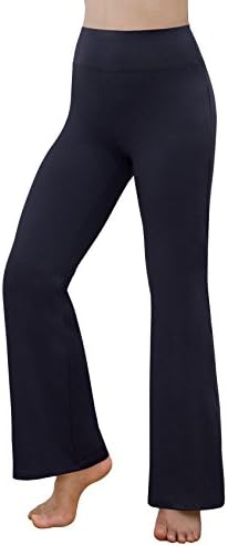 REETOYO Women's Power Flex Tummy Control Workout Yoga Boot Cut Flares Pants with Inner Pocket