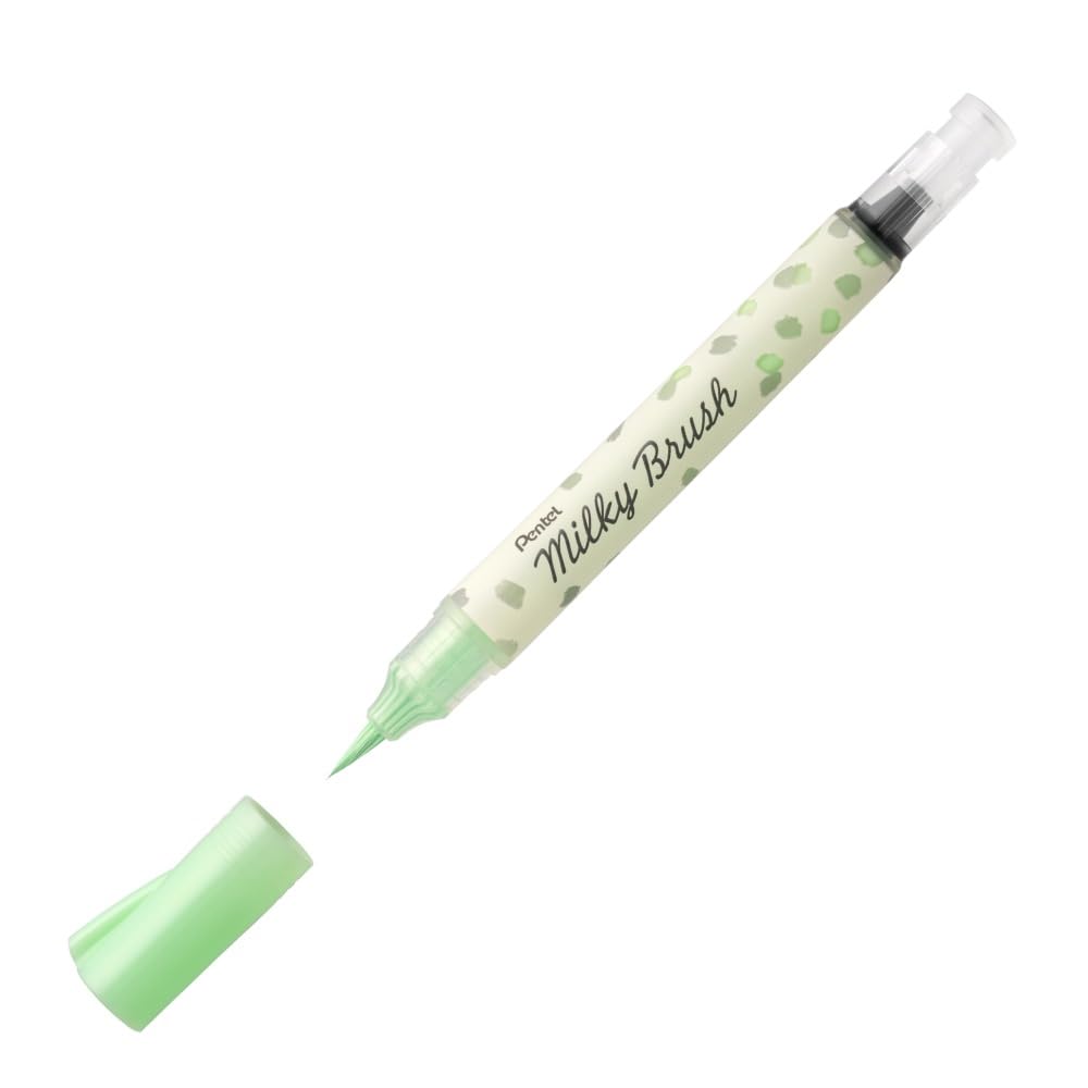 Pentel Milky Brush Pen - Pastel Green — image 1