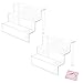 Acrylic Risers for Display, 2 Pack 3 Tier Acrylic Display Riser, Clear Display Stands for Shelf Dessert Cupcake Candy Food Tabletop Collectibles Product Bar Action Figure Showcase, 12x8.5 inches