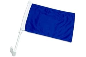 FLAG CONNECTIONS Online Stores Solid Car Flag, Blue