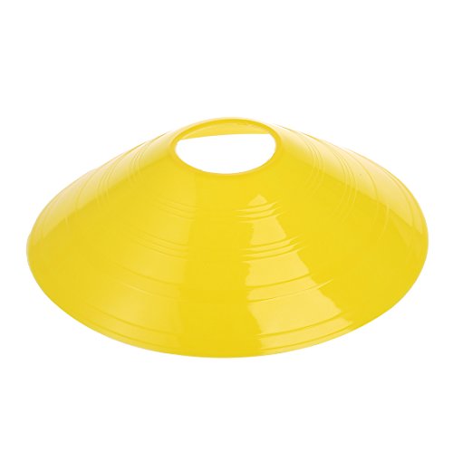 GSI 2 inch high Disc Cones Soccer Cones with Stand for Agility Training, Football, Soccer, Field Cone Markers - Pack of 50