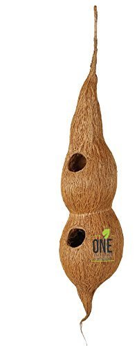 Dhavesai Coir Hanging Bird Nest for Home/Balcony/Garden (Brown)