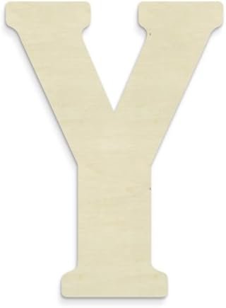 UnfinishedWoodCo 15-Inch Vintage Y Wood Letter, Unfinished