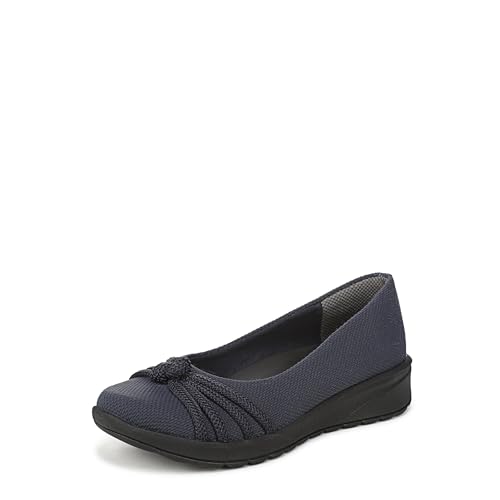 LifeStride Women's Gaines Ballet Flat Navy Blazer 8.5 W