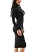 YMING Women Turtleneck Long Sleeve Dress Comfy Bodycon Slim Fit Sheath Dress