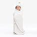 Puj– Big Hug, Fitted Kids Towel with Pockets, Thick and Ultra Soft Kids Bath Towel with Hanging Tab, Machine-Washable Hooded Towel for Kids, ‎3.5 x 10 x 10 inches, White