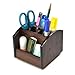 KLOUD City Dark Brown Wooden Rotating Ladder Style Desktop Organizer Pen Pencil Cup holder
